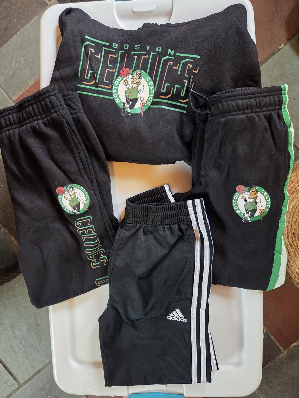 Celtics Boys Medium Size 10/12 Sweatshirt Set Hoodie Pants NBA Kids Bundle Lot